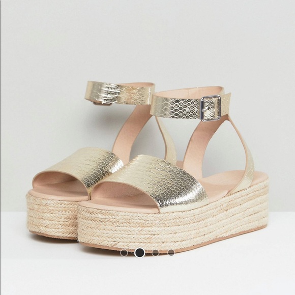Asos Thear Espadrilles Platform/Flatform Sandals, size 7.5  Great condition - Picture 2 of 7